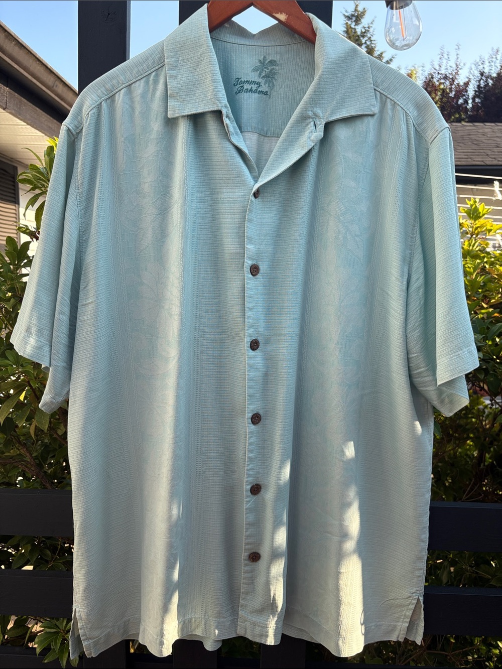 Tommy Bahama Pale Aqua silk Short-Sleeve Shirt